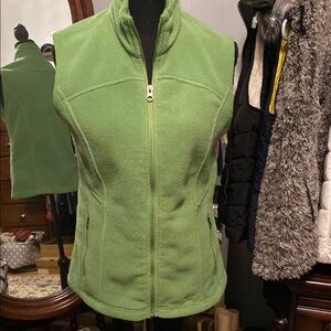 EDDIE BAUER Green Fleece Vest S